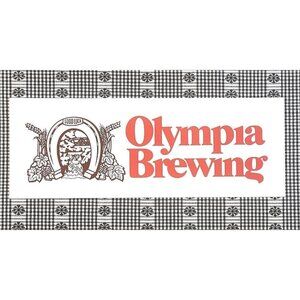 Rare Vintage Olympia Brewing Co. Sign 17x6” Beer Advertising Cardstock Artwork